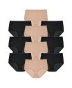 【送料無料】 コンフォート チョイス レディース パンツ アンダーウェア Plus Size Cotton Brief 10-Pack Nude black p...