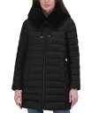 【送料無料】 タハリ レディース ジャケット・ブルゾン アウター Women's Faux-Fur-Trim Hooded Packable Shine Puffer Coat Noir(4)