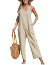 【送料無料】 カップシー レディース ジャンプスーツ トップス Women's Tapered Pinafore Jumpsuit Beige/khaki