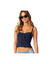 【送料無料】 アディクテッド レディース シャツ トップス Women's Lacey Knit Tank Top Navy(4)
