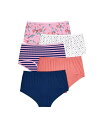 【送料無料】 コンフォート チョイス レディース パンツ アンダーウェア Plus Size Stretch Cotton Brief 5-Pack Bouqu...