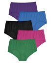 【送料無料】 コンフォート チョイス レディース パンツ アンダーウェア Plus Size Stretch Cotton Brief 5-Pack Brigh...