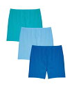 【送料無料】 コンフォート チョイス レディース パンツ アンダーウェア Plus Size Cotton Bloomer 3-Pack Vibrant blu...