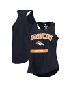 【送料無料】 ファナティクス レディース タンクトップ トップス Women's Denver Broncos Navy Plus Size Team Race...