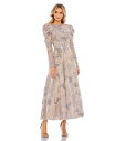 【送料無料】 マックダガル レディース ワンピース トップス Women's Embellished High Neck Puff Sleeve A-Line ...