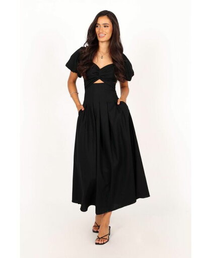 【送料無料】 Petal and Pup レディース ワンピース トップス Maria Puff Sleeve Midi Dresses Black 【送料無料】 Petal and Pup レディース ワンピース トップス Maria Puff Sleeve Midi Dresses Black