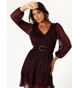 【送料無料】 Petal and Pup レディース ワンピース トップス Glimmer Long Sleeve Mini Dress Pink