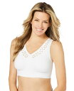 【送料無料】 コンフォート チョイス レディース ブラジャー アンダーウェア Plus Size 360° Leisure Bra White