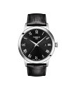 eB\bg Y rv ANZT[ Men's Swiss Classic Dream Black Leather Strap Watch 42mm Black