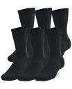 【送料無料】 アンダーアーマー メンズ 靴下 アンダーウェア Men's Training Cotton 6-Pk. Moisture-Wicking Crew...