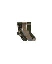 【送料無料】 ムクルクス メンズ 靴下 アンダーウェア Men's Crew Hike Heat Retainer Socks (3 Pack) Moss/du...