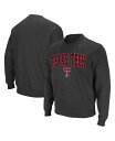 【送料無料】 コロシアム メンズ パーカー・スウェット アウター Men's Texas Tech Red Raiders Arch and Logo Crew Neck Sweatshirt Charcoal