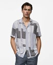 【送料無料】 マンゴ メンズ シャツ トップス Men's Flowy Printed Shirt Light/Pastel Grey
