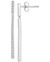 【送料無料】 ラップド イン ラヴ レディース ピアス・イヤリング アクセサリー Diamond Elongated Linear Drop Earrings (1 ct. t.w.) in 14k White Gold White Gold(4)