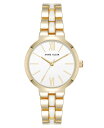 【送料無料】 アンクライン レディース 腕時計 アクセサリー Women's Quartz Modern White Enamel and Gold-Tone Alloy Metal Watch 30mm White/Gold-Tone(2)