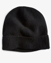 【送料無料】 チャータークラブ レディース 帽子 ニットキャップ アクセサリー 100% Cashmere Cuffed Beanie Classic Black