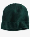 【送料無料】 チャータークラブ レディース 帽子 アクセサリー 100% Cashmere Cuffed Beanie Deep Pine