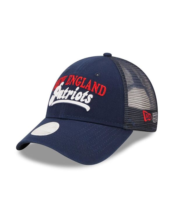 【送料無料】 ニューエラ レディース 帽子 アクセサリー Women's Navy New England Patriots Team Trucker 9FORTY Snapback Hat Navy
