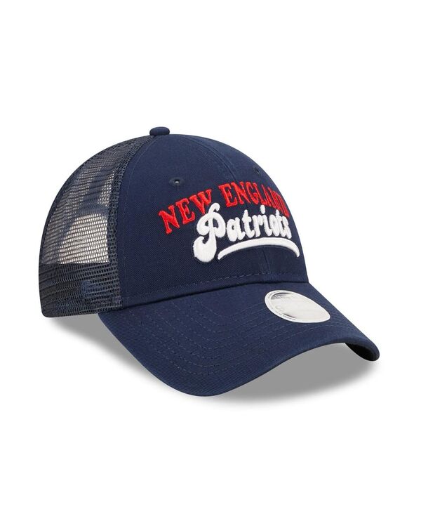 【送料無料】 ニューエラ レディース 帽子 アクセサリー Women's Navy New England Patriots Team Trucker 9FORTY Snapback Hat Navy