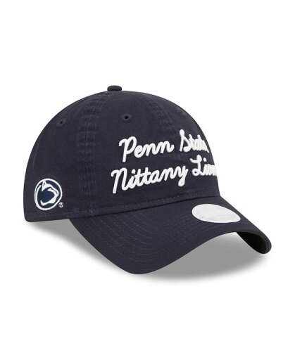 【送料無料】 ニューエラ レディース 帽子 アクセサリー Women's Navy Penn State Nittany Lions Script 9TWENTY Adjustable Hat Navy 【送料無料】 ニューエラ レディース 帽子 アクセサリー Women's Navy Penn State Nittany Lions Script 9TWENTY Adjustable Hat Navy