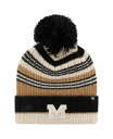 【送料無料】 47ブランド レディース 帽子 アクセサリー Women's Khaki Michigan Wolverines Barista Cuffed Knit Hat with Pom Khaki