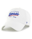 【送料無料】 47ブランド レディース 帽子 アクセサリー Women's White Kansas Jayhawks Sidney Clean Up Adjustable Hat White