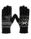 【送料無料】 アイソトナー レディース 手袋 アクセサリー Women's Chenille Snowflake Touchscreen Gloves Blac...