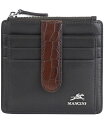 【送料無料】 マンシーニ レディース 財布 アクセサリー Women's Croco2 RFID Secure Card Case Wallet Brown