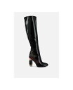 【送料無料】 ロンドンラグ レディース ブーツ・レインブーツ シューズ ecstasy fantasy heel patchwork knee high boots Black(4)