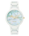 ナインウェスト レディース 腕時計 アクセサリー Women's White Rubberized Bracelet Watch 40.5mm No Color(2)