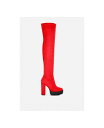 【送料無料】 ロンドンラグ レディース ブーツ・レインブーツ シューズ maple faux suede Over the Knee boots Red