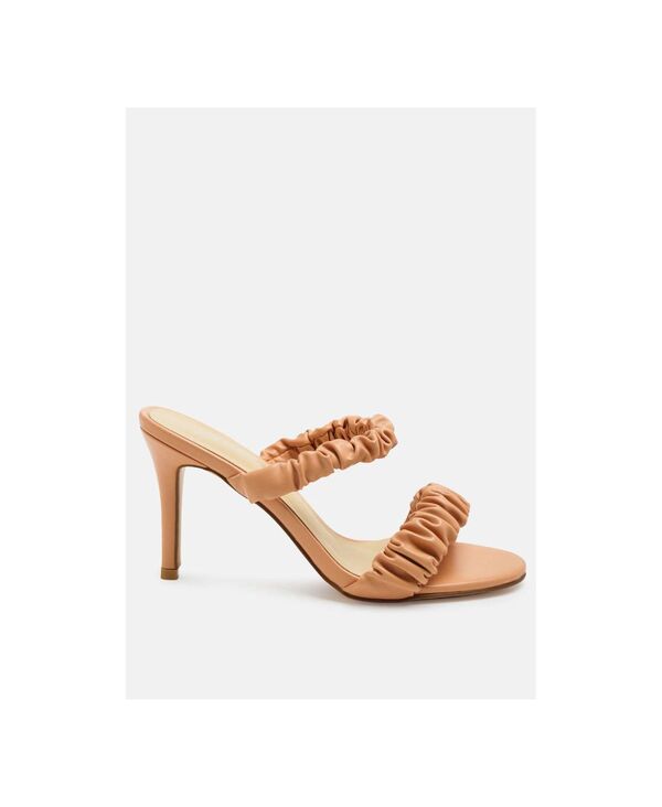 【送料無料】 ロンドンラグ レディース サンダル シューズ Qualie ruched strap stiletto heel sandals Orange