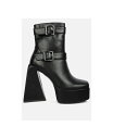 【送料無料】 ロンドンラグ レディース ブーツ・レインブーツ シューズ hot cocoa high platform ankle boots Black