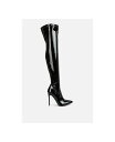 【送料無料】 ロンドンラグ レディース ブーツ・レインブーツ シューズ riggle long patent pu high heel boots Black