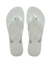 【送料無料】 ハワイアナス レディース サンダル シューズ Women's Slim Swarovski Crystal II Flip Flop Sandals White