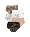 【送料無料】 コンフォート チョイス レディース パンツ アンダーウェア Plus Size Cotton Brief 5-Pack Animal print ...