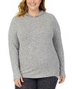 【送料無料】 クドルドッズ レディース パーカー・スウェット アウター Plus Size SoftKnit Long-Sleeve Tunic Hoodie Heather Charcoal