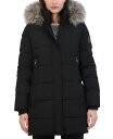 【送料無料】 ナウティカ レディース ジャケット・ブルゾン アウター Women's Faux-Fur-Trim Hooded Puffer Coat Noir