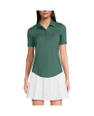 【送料無料】 ランズエンド レディース ポロシャツ トップス Women's High Impact Polo Shirt Washed evergreen