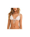 【送料無料】 ディッピン・デイジー レディース トップのみ 水着 Women's Ellie Tie Front Triangle Bikini Top Whi...
