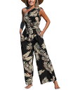 【送料無料】 カップシー レディース ジャンプスーツ トップス Women's Midnight Tropics One-Shoulder Wide Leg J...