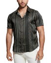 【送料無料】 ゲス メンズ シャツ トップス Men's Mosaic Stripe Shirt MOSAIC STRIPE TAN
