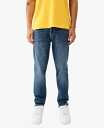 【送料無料】 トゥルーレリジョン メンズ デニムパンツ ジーンズ ボトムス Men's Geno Big T Flap Slim Jeans Medium Blustery Wash(4)