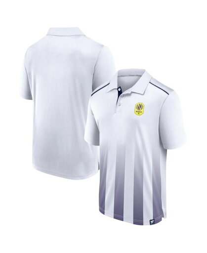 【送料無料】 ファナティクス メンズ ポロシャツ トップス Men's White Nashville SC Line Up Fade Polo Shirt White Navy 【送料無料】 ファナティクス メンズ ポロシャツ トップス Men's White Nashville SC Line Up Fade Polo Shirt White Navy