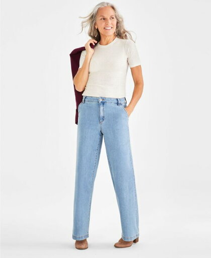 【送料無料】 スタイルアンドコー レディース デニムパンツ ジーンズ ボトムス Women's High-Rise Wide-Leg Jeans Apricot Wash 【送料無料】 スタイルアンドコー レディース デニムパンツ ジーンズ ボトムス Women's High-Rise Wide-Leg Jeans Apricot Wash