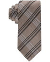 【送料無料】 カルバンクライン メンズ ネクタイ アクセサリー Men's Herringbone Windowpane Tie Black Taupe