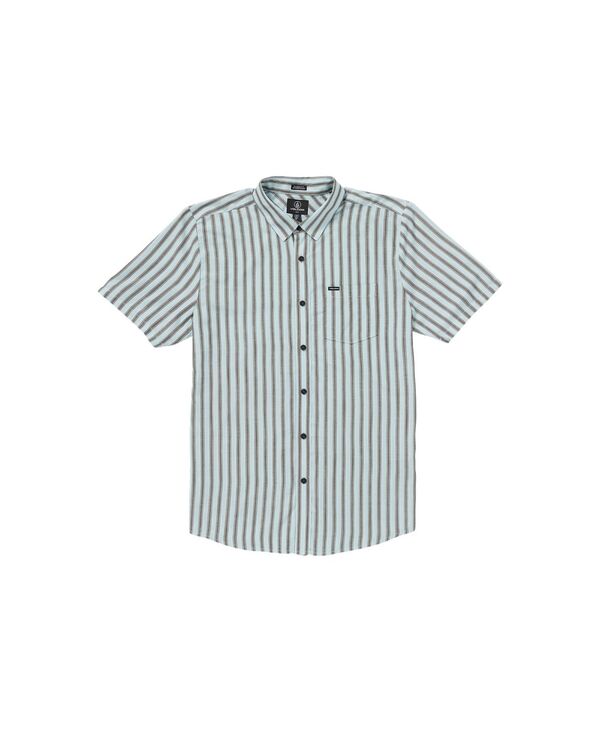 【送料無料】 ボルコム メンズ シャツ トップス Men's Arvostripe Woven Short Sleeve Shirt Road Sky