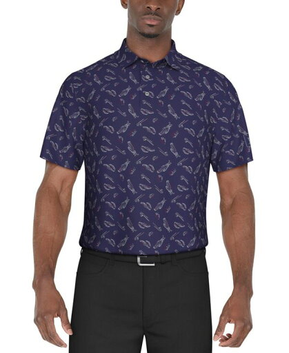 【送料無料】 ピージーエーツアー メンズ ポロシャツ トップス Men's Golf Bag Graphic Polo Shirt Clematis B 【送料無料】 ピージーエーツアー メンズ ポロシャツ トップス Men's Golf Bag Graphic Polo Shirt Clematis B