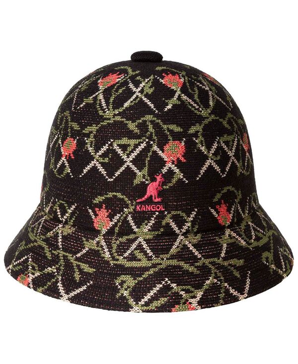 カンゴール メンズ アクセサリー 帽子 Kangol Men's Tapestry Casual Bucket Hat Black floral ブラック