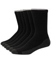 【送料無料】 ヘインズ メンズ 靴下 アンダーウェア Men's 6-Pk. Ultimate Xtemp Ultra Cushion Crew Socks Black(4)